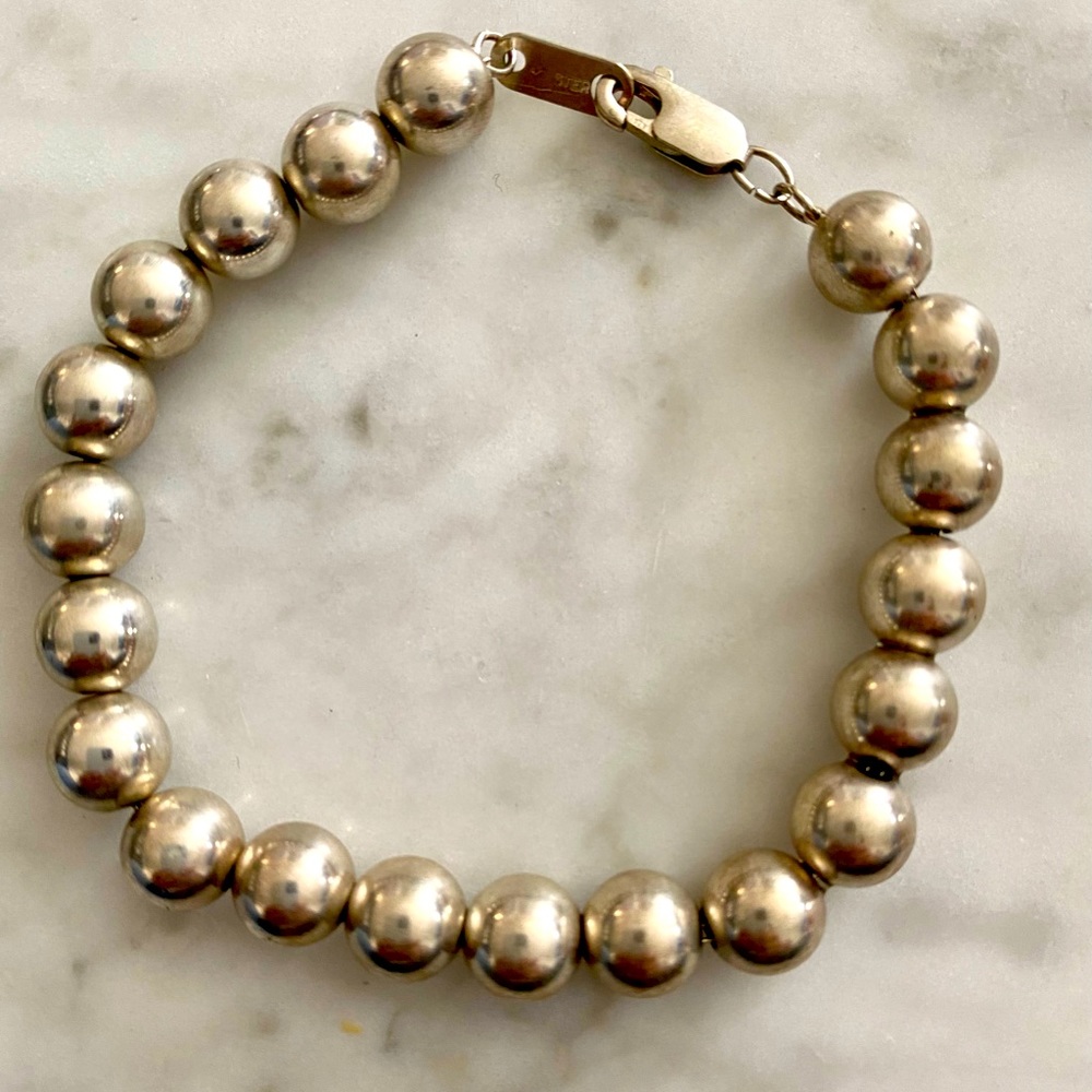 Bead bracelet- Sterling silver beads